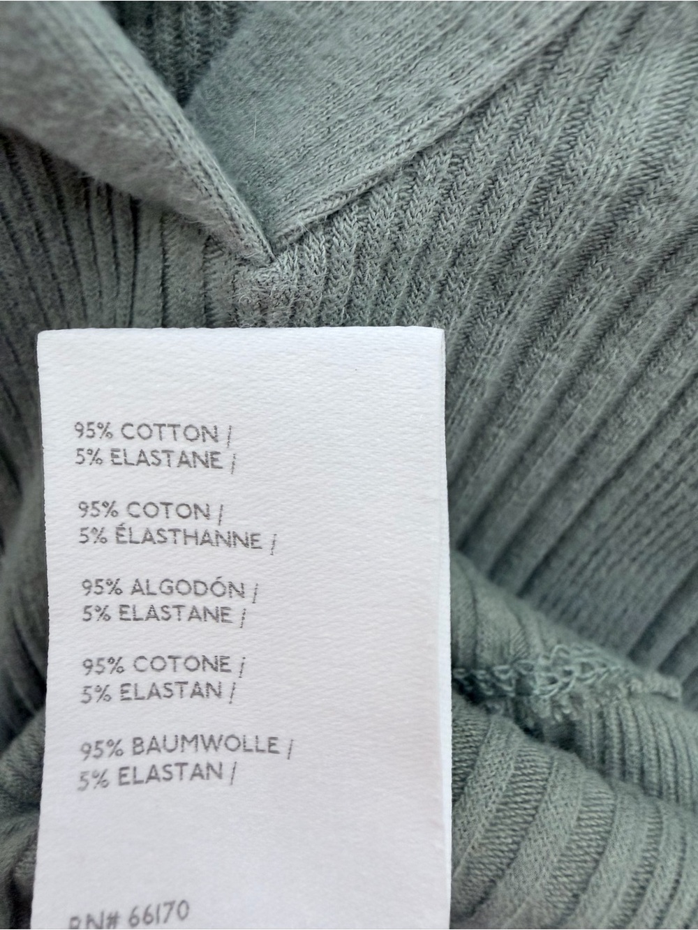 🌿 Maeve Anthropologie Olive Green Ribbed Notch Neck Top Size S - Picture 8 of 9